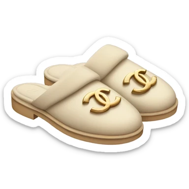 Chanel slippers sticker