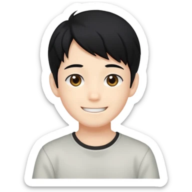 Naruto Anime style happy boy head no band head sticker