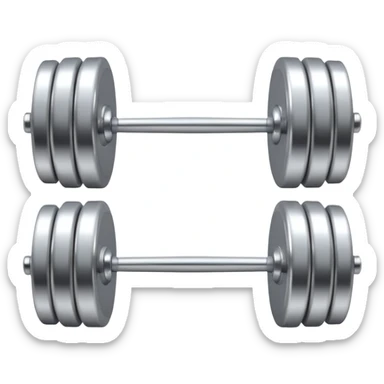 Silver barbell sticker
