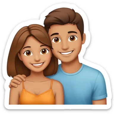 cute couple in love sticker