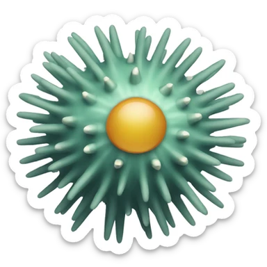 A sea urchin pictogram sticker