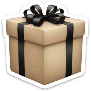 Christmas presents in beige and black sticker