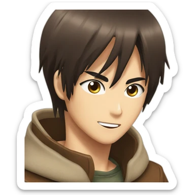 Eren qui embrasse Mikasa sticker