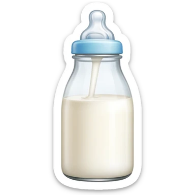 baby bottle with milk, biberon sticker