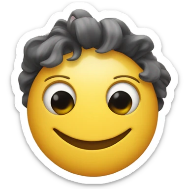 Smiley face eyes rolling and smiling  sticker