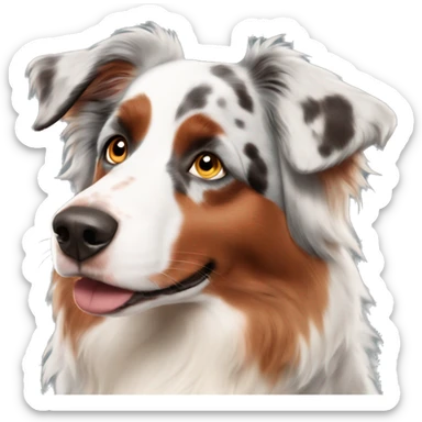 Red Merle Australian shepherd  sticker