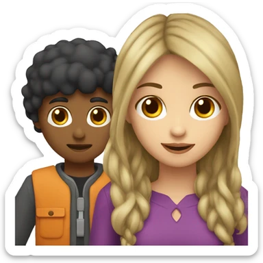 Un jeune homme qui vient de sortir avec une jeune femme sticker