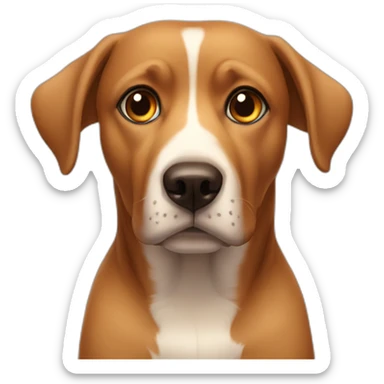 ten eyes browm dog sticker