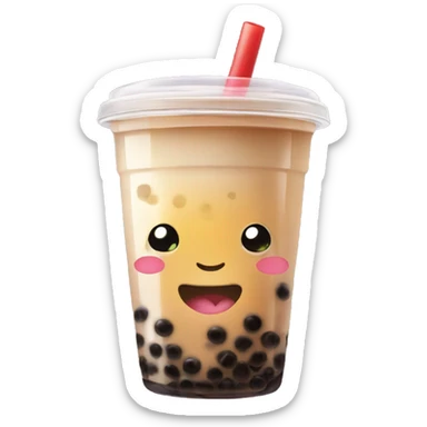 Bubble tea sticker