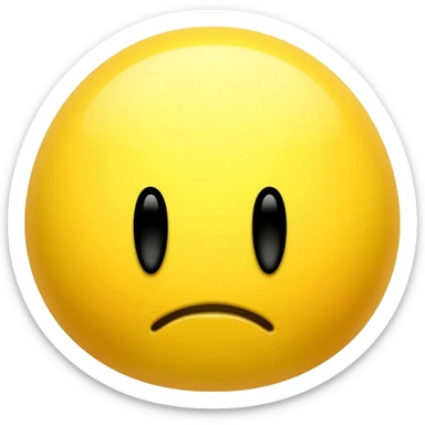Yellow emoji cute grumpy face sticker