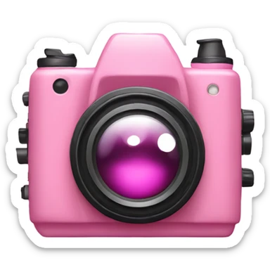 Pink cute camera  sticker