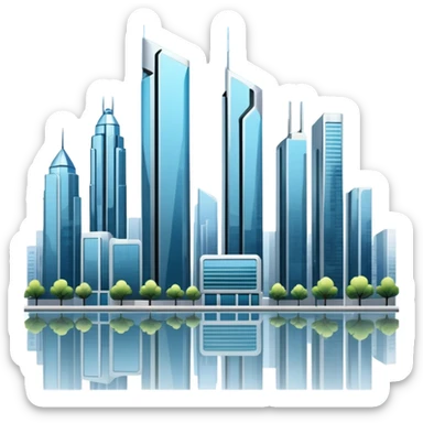 futuristic neighborhood sticker