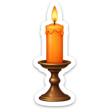 Candle in a candlestick sticker
