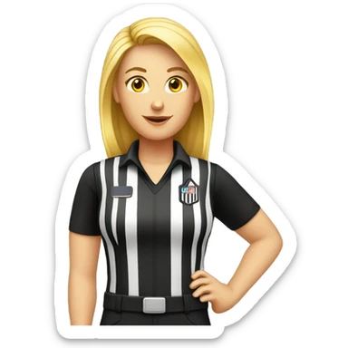 female basketball referee caucasian sticker