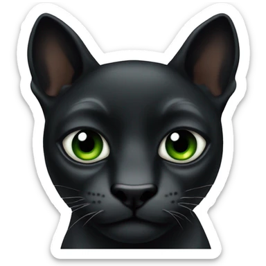 Animal pantera negra con ojos verdes sticker