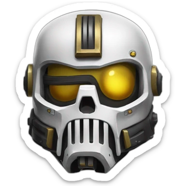 warhammer 40k space marine head sticker