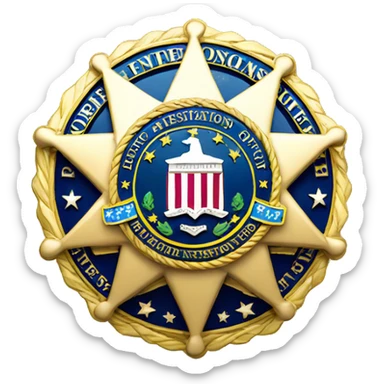Federal bureau of investigations badge sticker