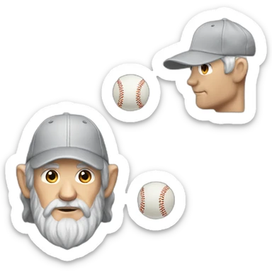 gandalf with baseball cap sticker