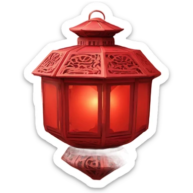 I want a paper cut of a red lantern sticker