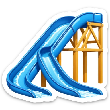 Toboggan waterslide ￼ sticker