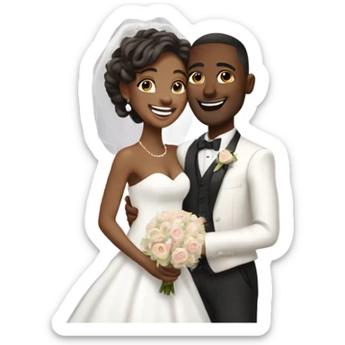 Happy wedding day real sticker