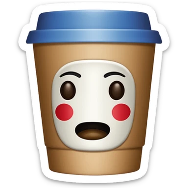 coffee cup no face sticker