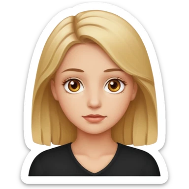 Dark blond white girl with hazle eyes  sticker