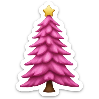 Christmas tree pink sticker