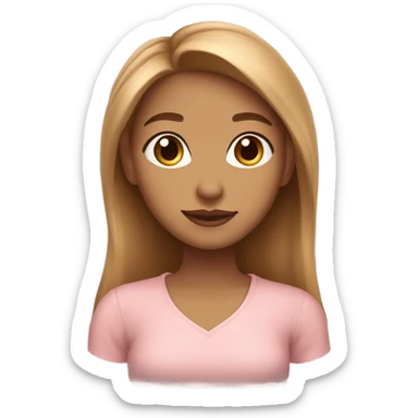 peach Skin color ,Female,Cute light brown hair,Core daddy’s girl sticker