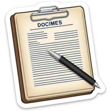 documents and personal license sticker