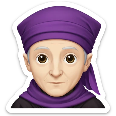 Young Quirinus Quirrell from harry potter with big Head scarf sticker