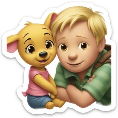 Winnie the Pooh and piglet sticker