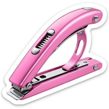 Pink nail clipper sticker