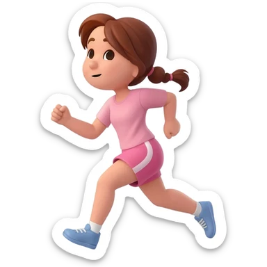 Girl running sticker