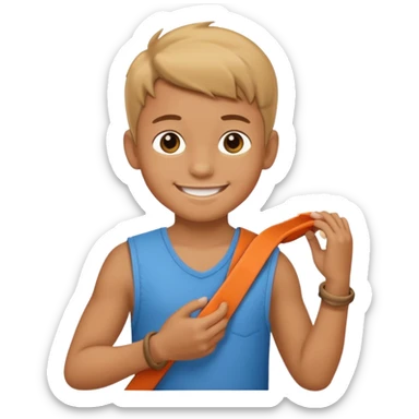 david from the bible as a kid walking with a sling sticker