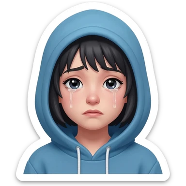 sad girl sticker