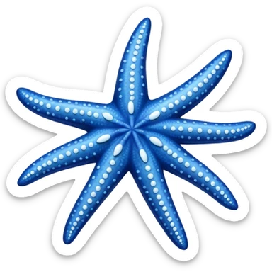 Blue starfish with white dots sticker