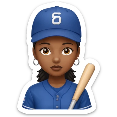 black girl Bold, edgy, confident, sporty, fearless, striking, urban, statement-making sticker