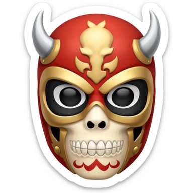 luchador con traje de calavera sticker
