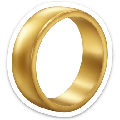 Golden wedding ring sticker