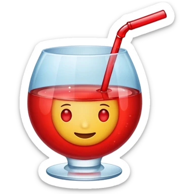An emoji that shows no drinks allowed sticker