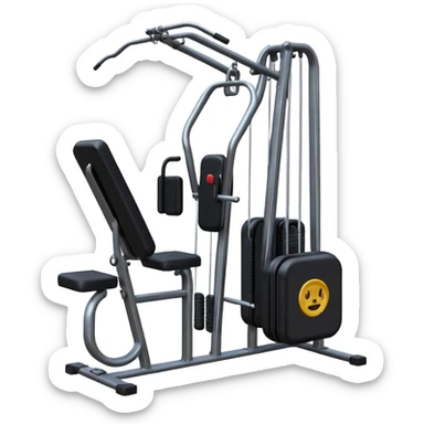 gym cables machine sticker