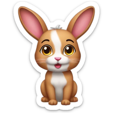 feral rabbit wearing bikini sticker