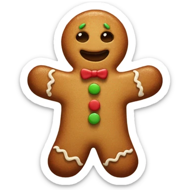 gingerbread man sticker