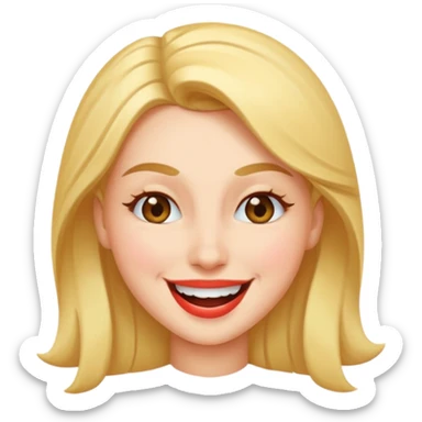 Woman winking sticker