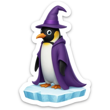 Penguin Wizard sticker