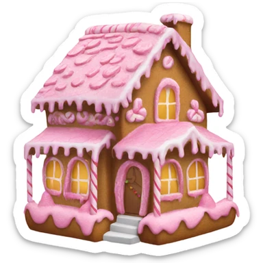 Pink gingerbread house  sticker