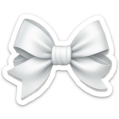 Cute white bow sticker