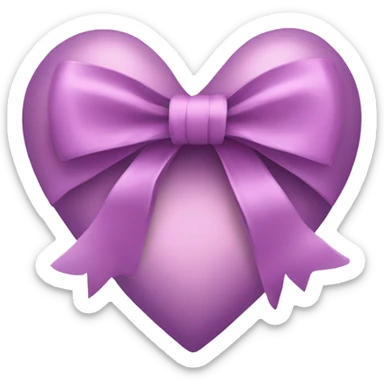 Heart with bow sticker