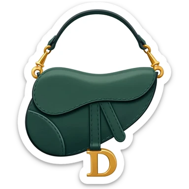 dark green dior saddle bag sticker